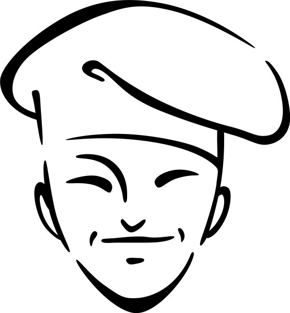 韩国厨师厨师轮廓图片下载