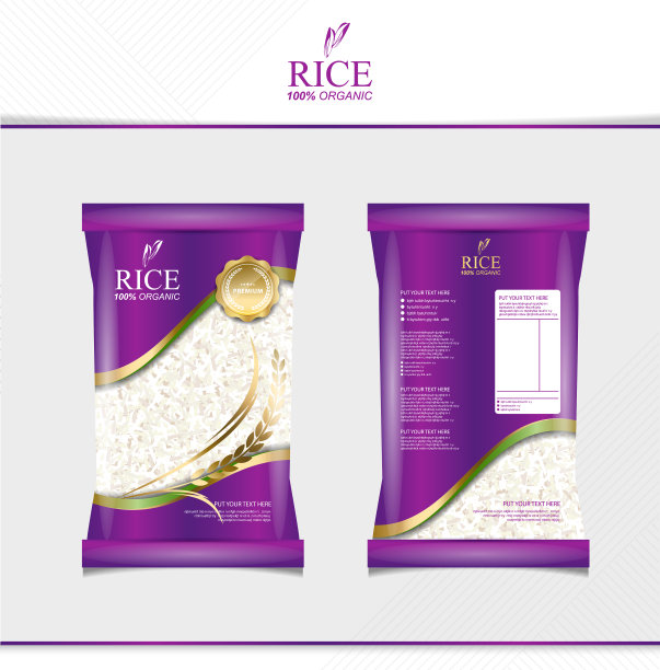 大米食品或泰国食品包装横幅和海报图片下载