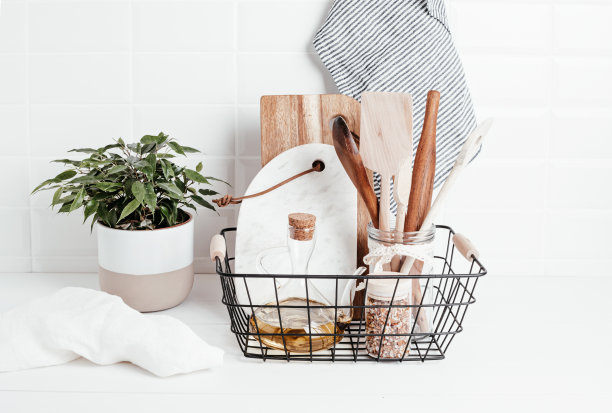 环保的厨房用具和装饰，可持续的道德生活方式，零废物储存图片下载