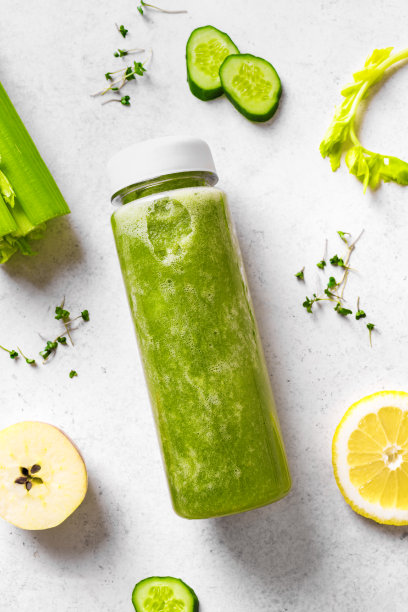 绿色冰沙，塑料瓶装图片下载