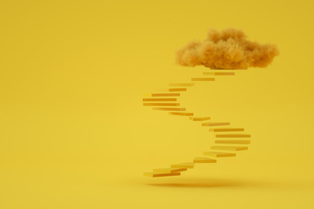 云的阶梯，成功概念的阶梯图片下载