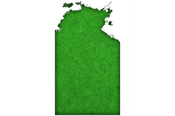 在绿色毛毡上绘制北领地地图，图片下载
