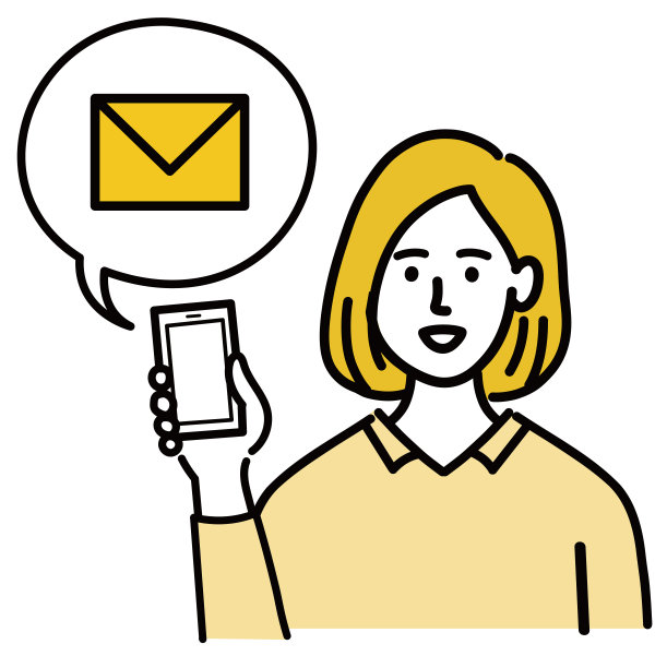 年轻女子建议用智能手机邮件图片下载