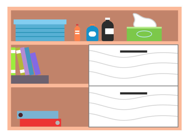 体格检查或体格检查室内房间家具平面矢量插图图片下载