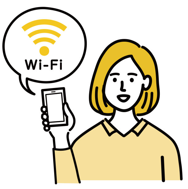 年轻女子建议使用智能手机wifi图片下载