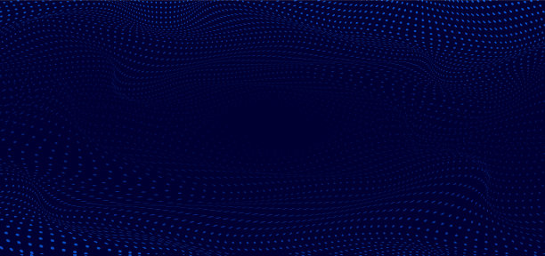 抽象的蓝色波浪形半色调暗点图片下载