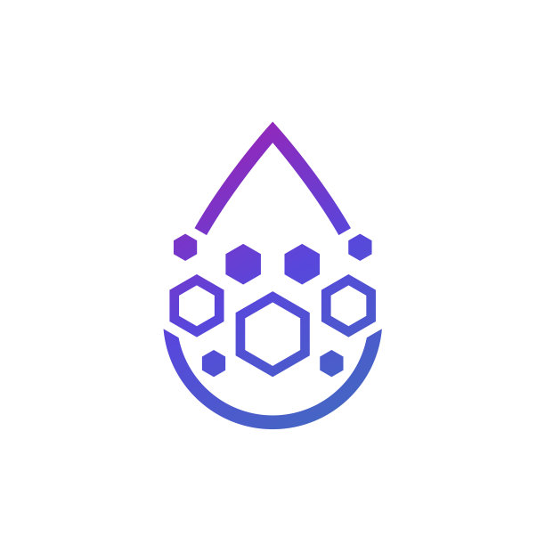 下降与纳米粒子图标标志图片下载