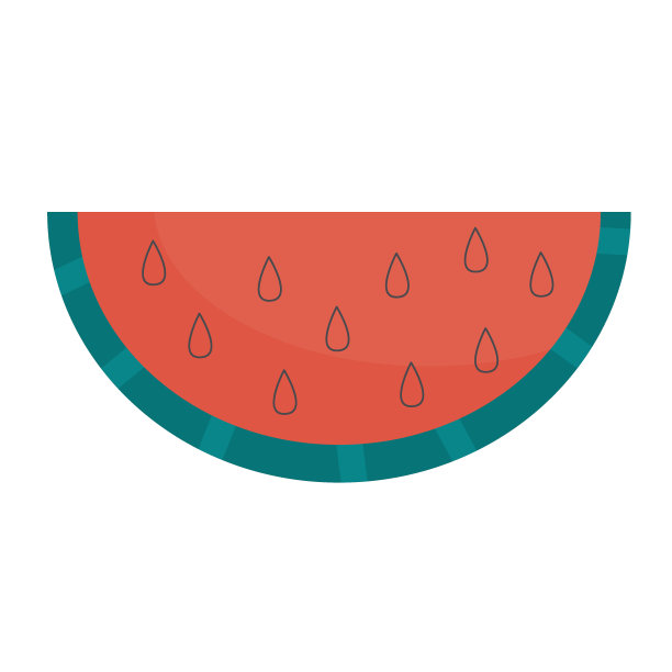 西瓜果片孤立在白色背景上。夏季甜点和开胃菜。矢量插图在一个平坦的线性风格。多汁的西瓜水果图片下载