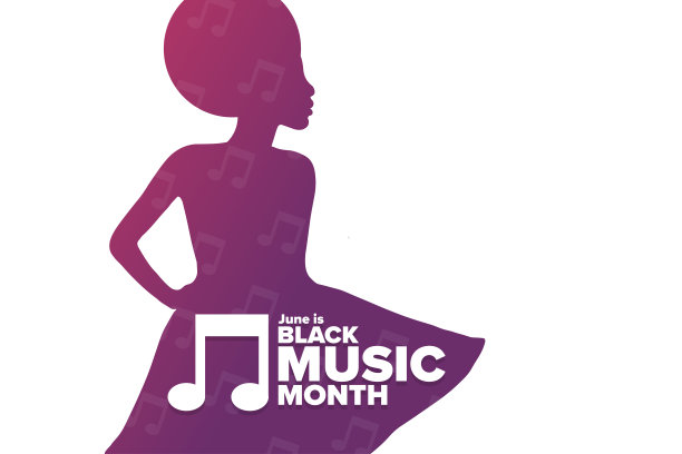 六月是黑人音乐月。节日的概念。模板的背景，旗帜，卡片，海报与文字题词。向量EPS10插图。图片下载