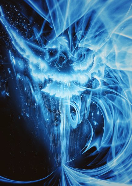 抽象的凤凰旋转的形状的鸟图片下载