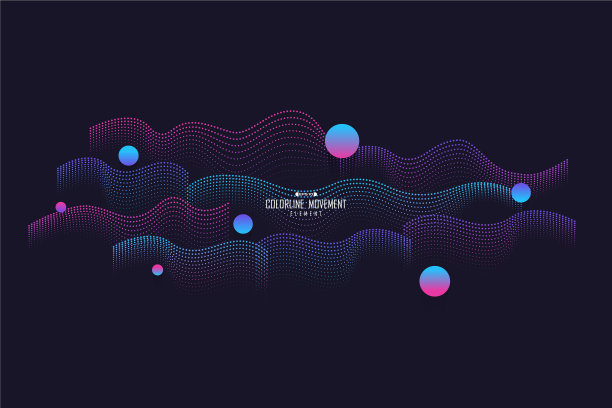 抽象彩色渐变点设计图案图片下载