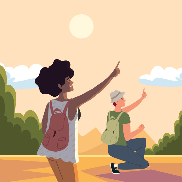 几个背包客探索图片下载