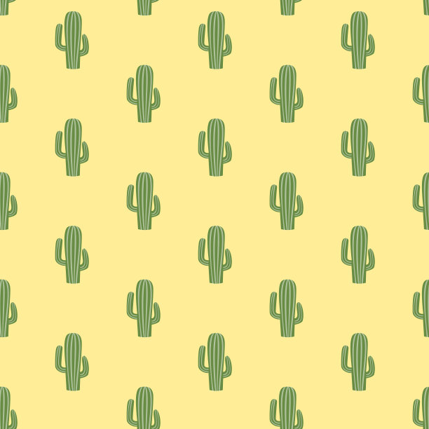 仙人掌无缝模式图片下载