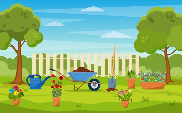 绿草的花园，图片下载