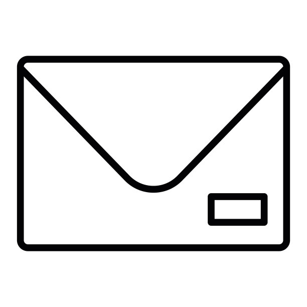 信封，字母线图标图片下载