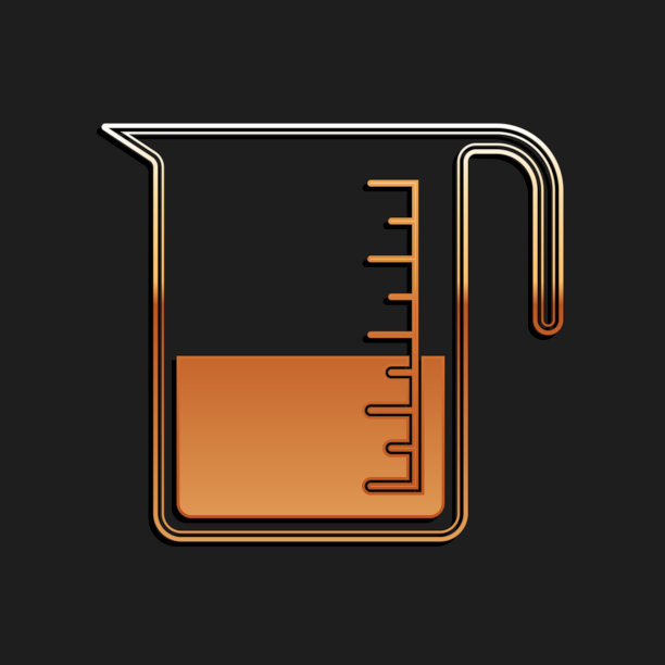黄金量杯用于测量干的和液体的食物图片下载