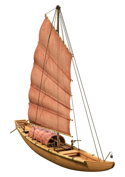 3D插图日本钓鱼垃圾在白色图片下载