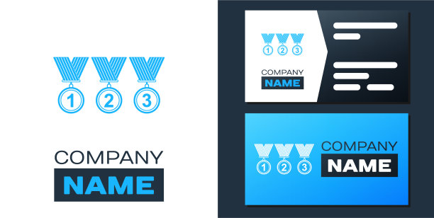 标志类型设置奖章图标孤立在白色图片下载