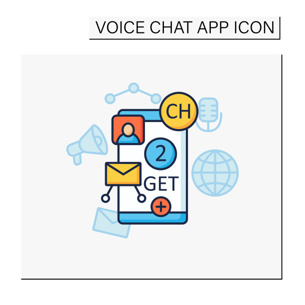 Drop-in-audio聊天邀请彩色图标图片下载