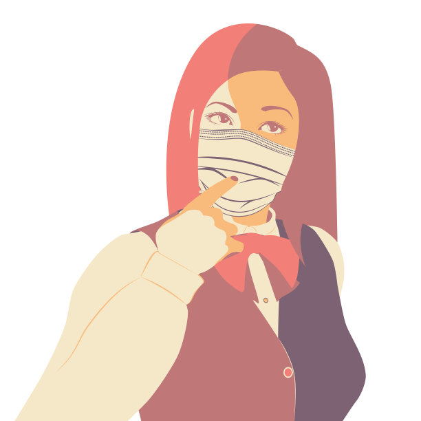 体贴的女人戴着面具图片下载