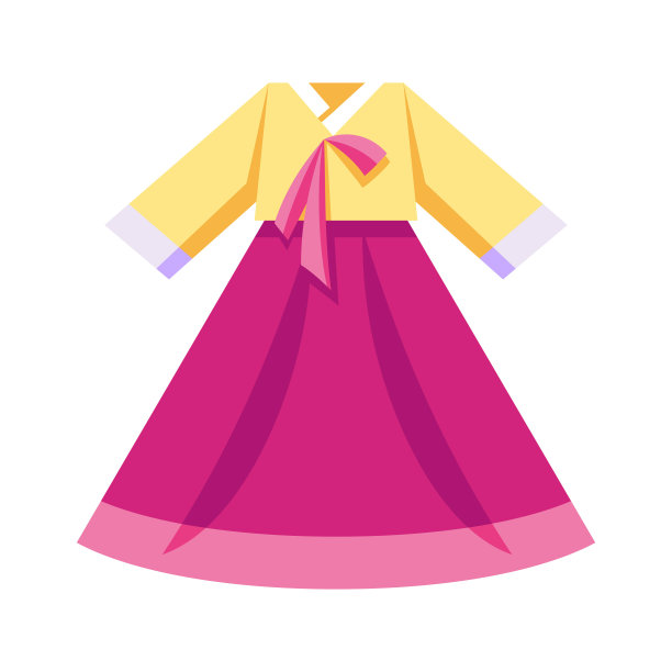 孤立的韩国传统女性服装图片下载