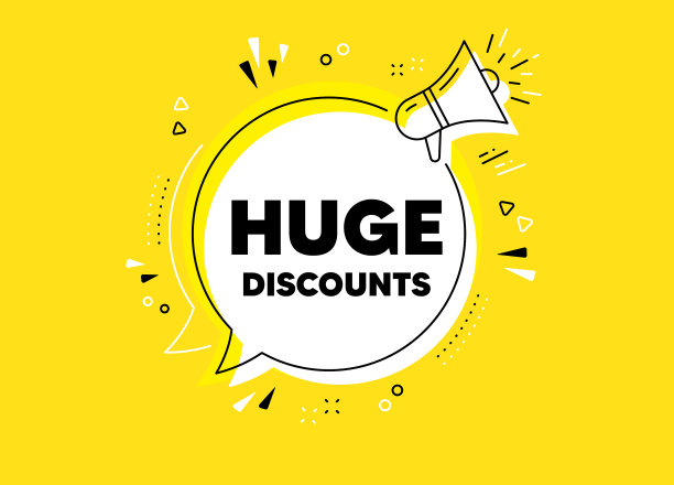 巨大的折扣特价价格标志图片下载