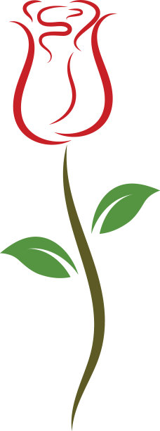 玫瑰花图标模板图片下载