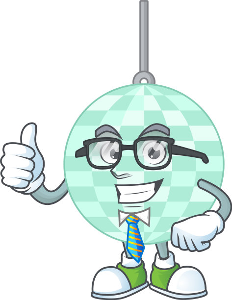 卡通迪斯科球作为一个成功的商人图片下载