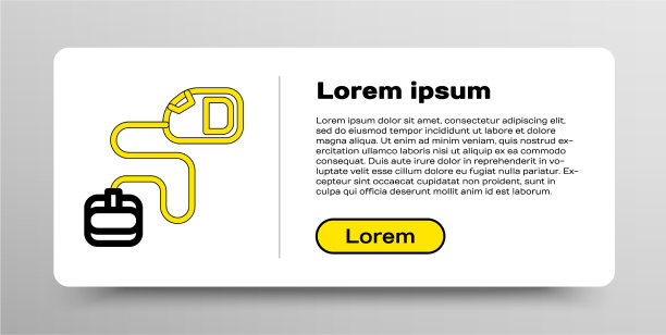 带钩环图标的可伸缩绳带图片下载