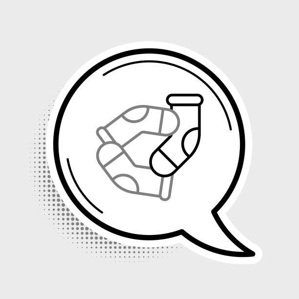 线袜子图标孤立在灰色背景图片下载