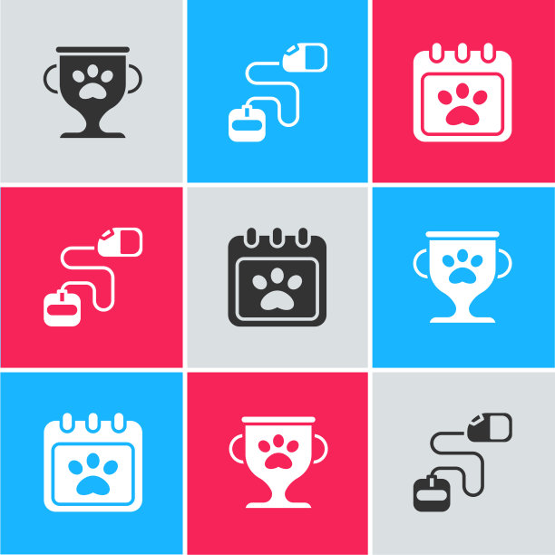 设置宠物奖励可伸缩绳牵引和日历图片下载