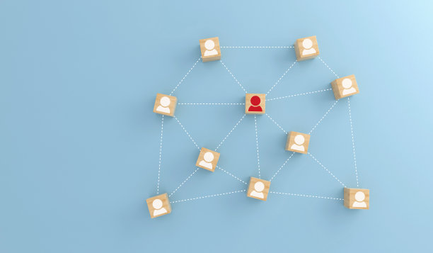 组织结构、团队建设、业务管理或人力资源概念。图片下载