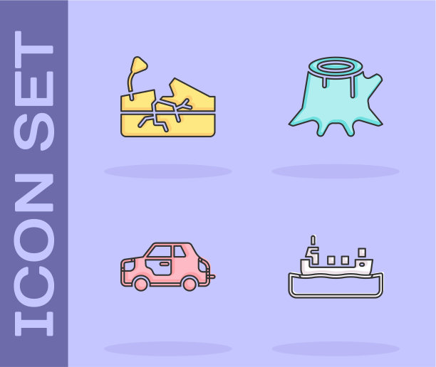 设置油船、地震车和树图片下载