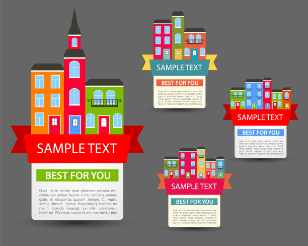 设置彩色销售复古标志标签图片下载