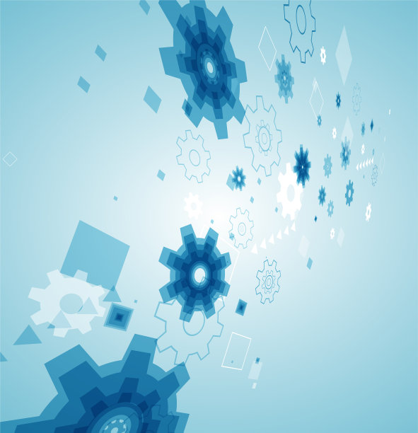 抽象背景与蓝色齿轮图片下载