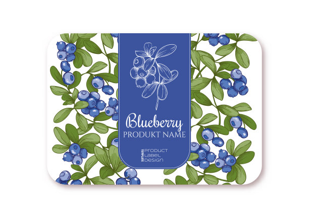 蓝莓成熟浆果模板产品标签图片下载