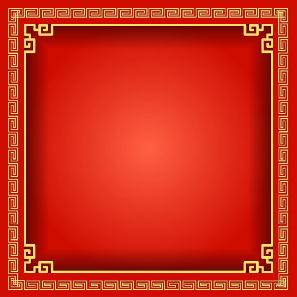 中国传统背景，长城画框图片下载