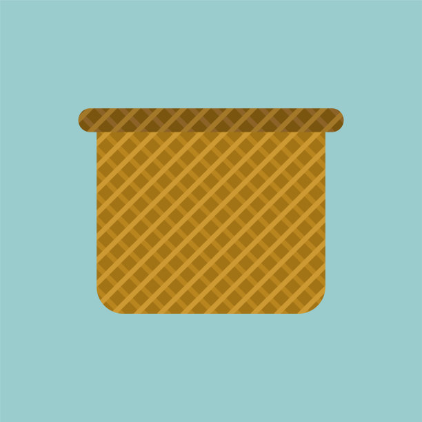 空柳条篮子孤立。矢量图图片下载