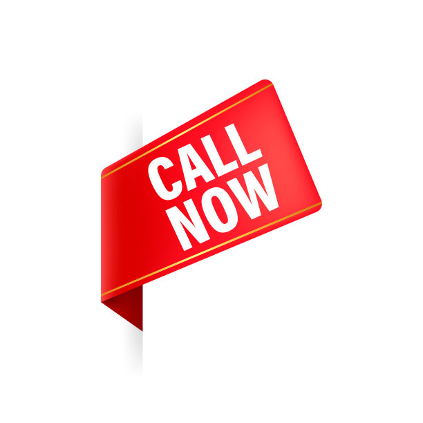 在白色背景上呼叫红色标签图片下载