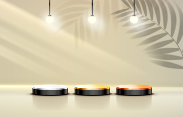 领奖台为白获奖者的经营理念，领奖台设置对象。向量图片下载