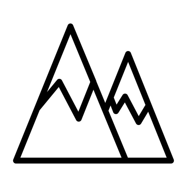 山与雪图标模板剪辑艺术图片下载