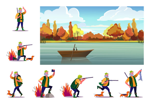 让长官带着狗去打猎图片下载