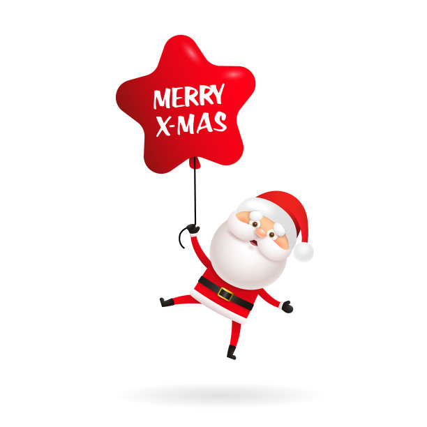 可爱的圣诞老人祝福圣诞快乐图片下载