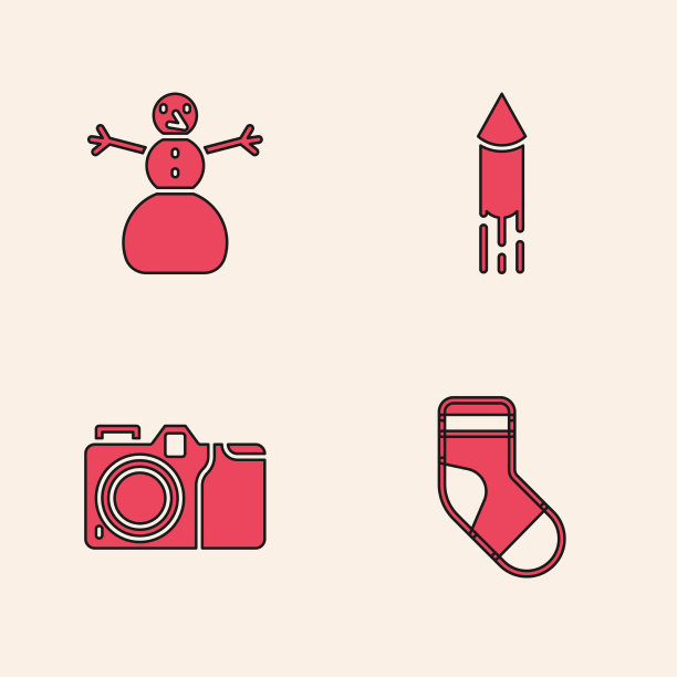 圣诞袜雪人烟花火箭图片下载