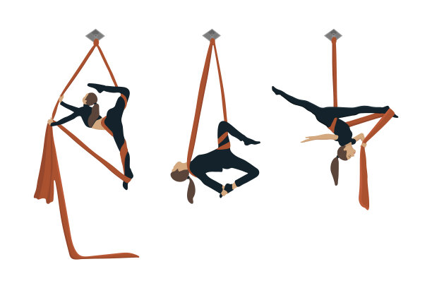 那个女孩正在搞一套空中杂技图片下载