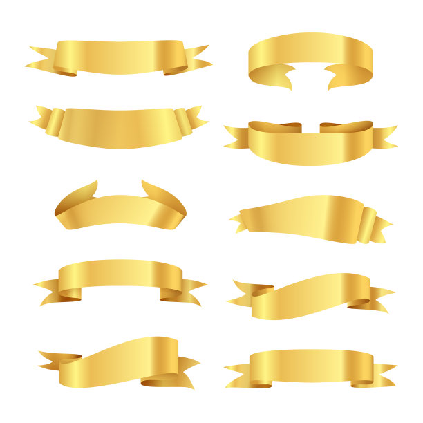 设置金色丝带图片下载