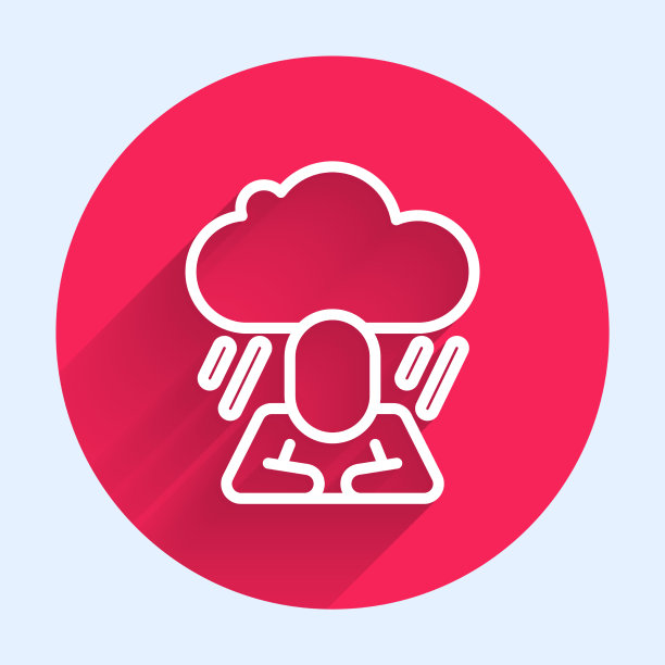 白色线的凹陷和挫折图标图片下载