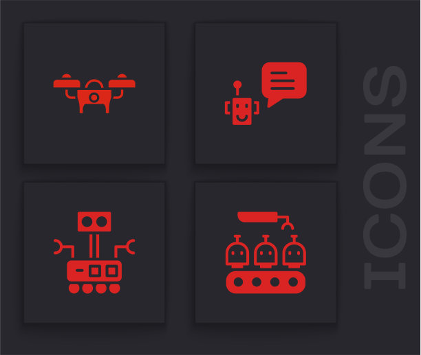 设置工业生产机器人无人机机器人图片下载