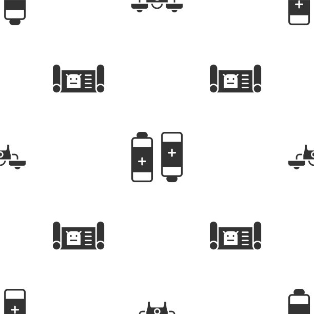 将无人机电池和机器人蓝图设置为无缝图片下载