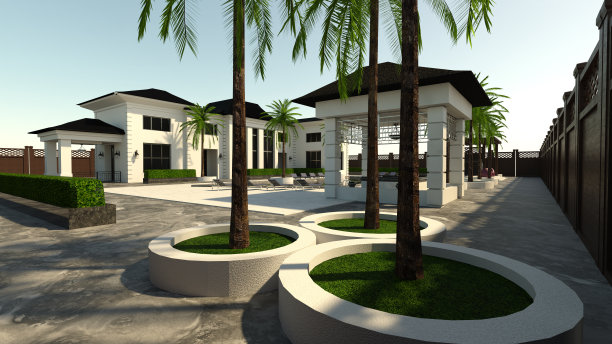 3D插画豪宅图片下载